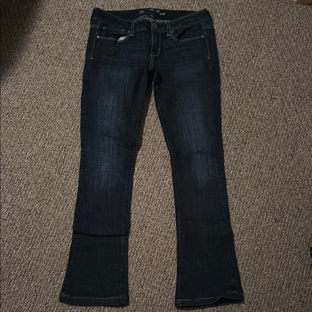 American Eagle Skinny Kick Dark Blue Women's Jeans Size 8